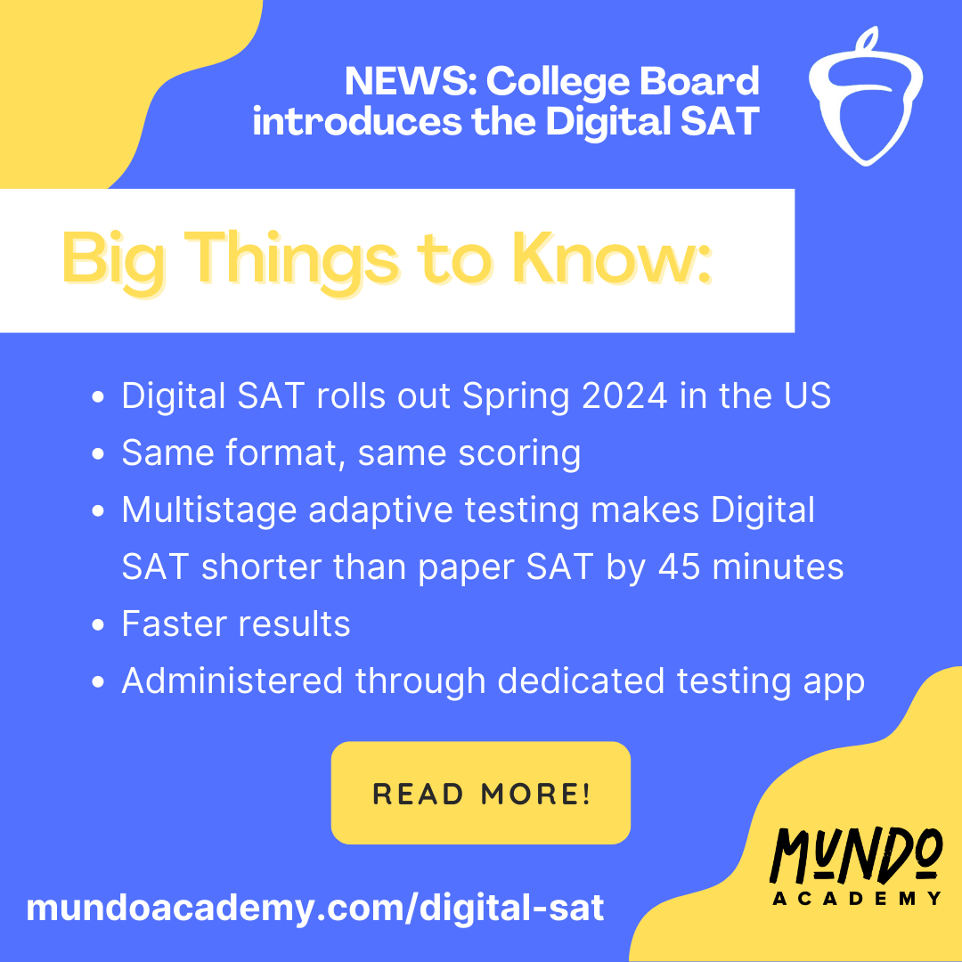 NEWS College Board announces Digital SAT Mundo Academy